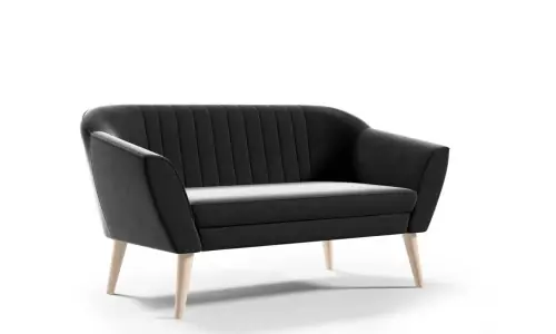 Hit cenowy Skandynawska sofa Zaya 3 czarny - tkanina Riviera 100