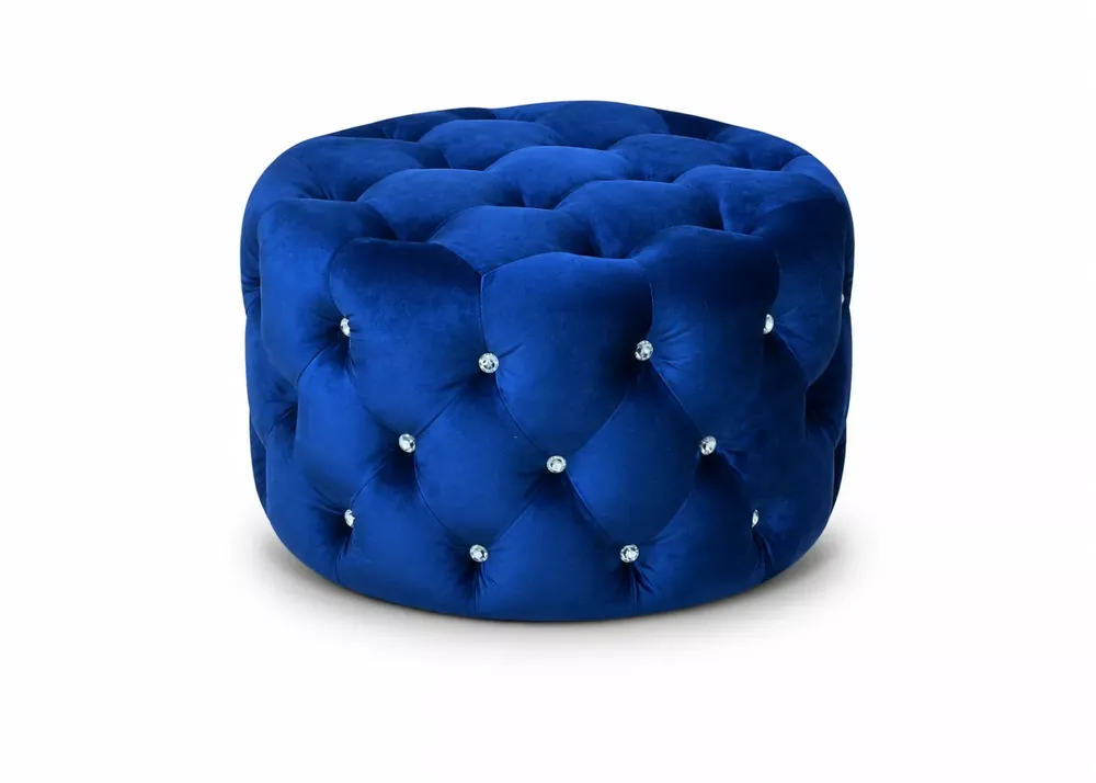 Tapicerowana pufa okrągła Chesterfield Moet 63 cm Sprawdź teraz