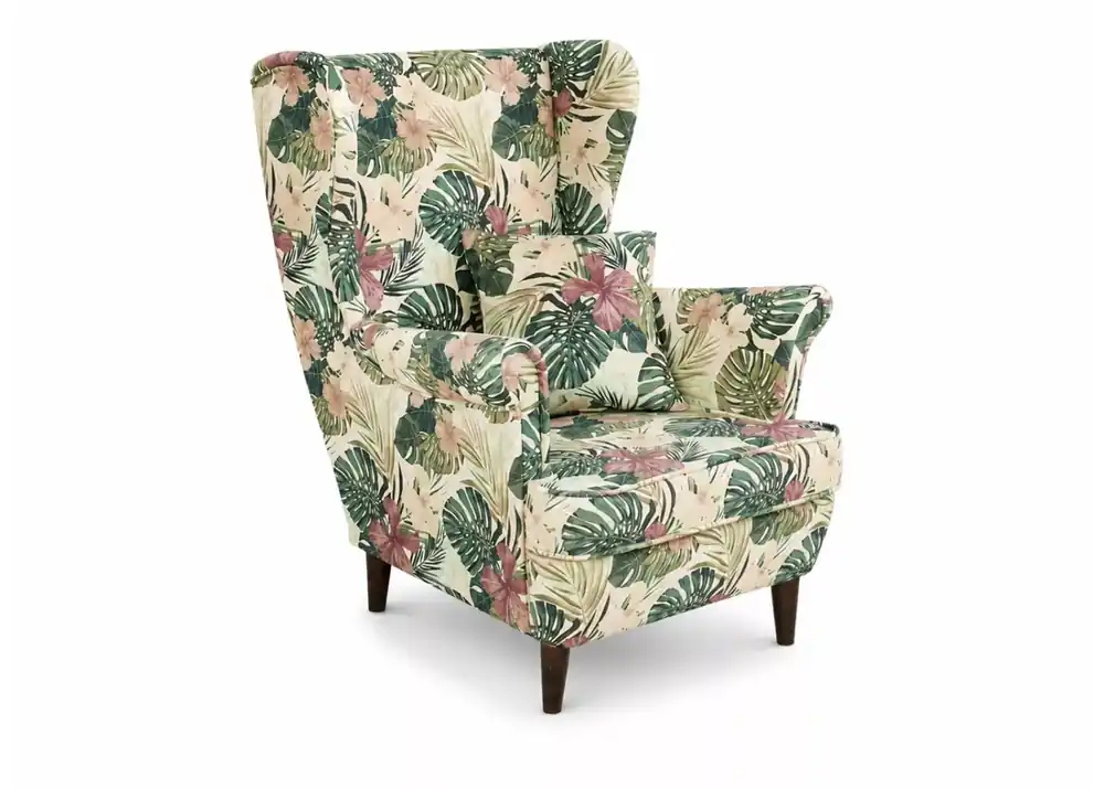 Designerski fotel uszak Tropic w wielu kolorach Nowy