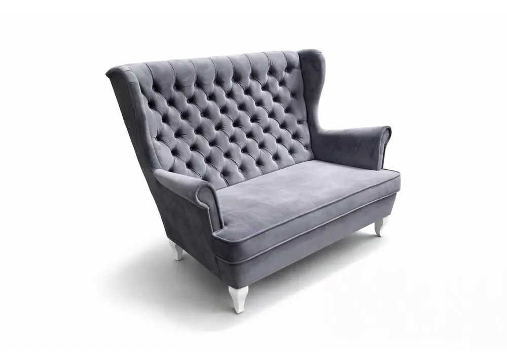 Designerska sofa uszak 2 osobowa głęboko pikowana Rabat