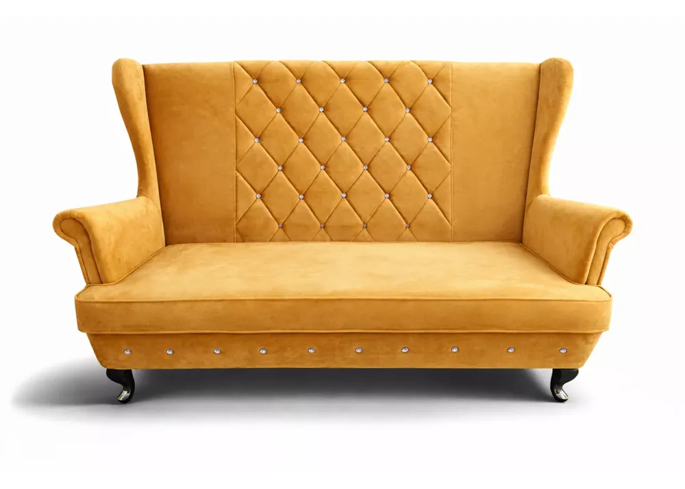 Bezpieczne zakupy Skandynawska sofa uszak 3 osobowa z pikowaniem