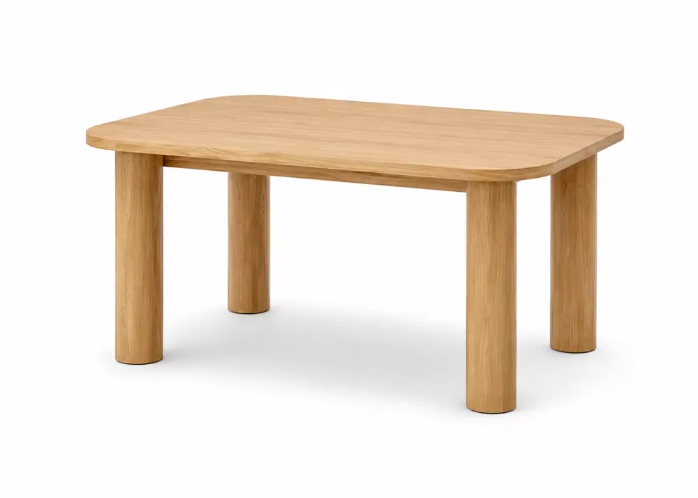 Ekspresowa dostawa Nowoczesny prostokątny stół Casey z rozkładanym blatem 160-240 cm z naturalnej okleiny w kolorze dąb naturalny do kuchni salonu