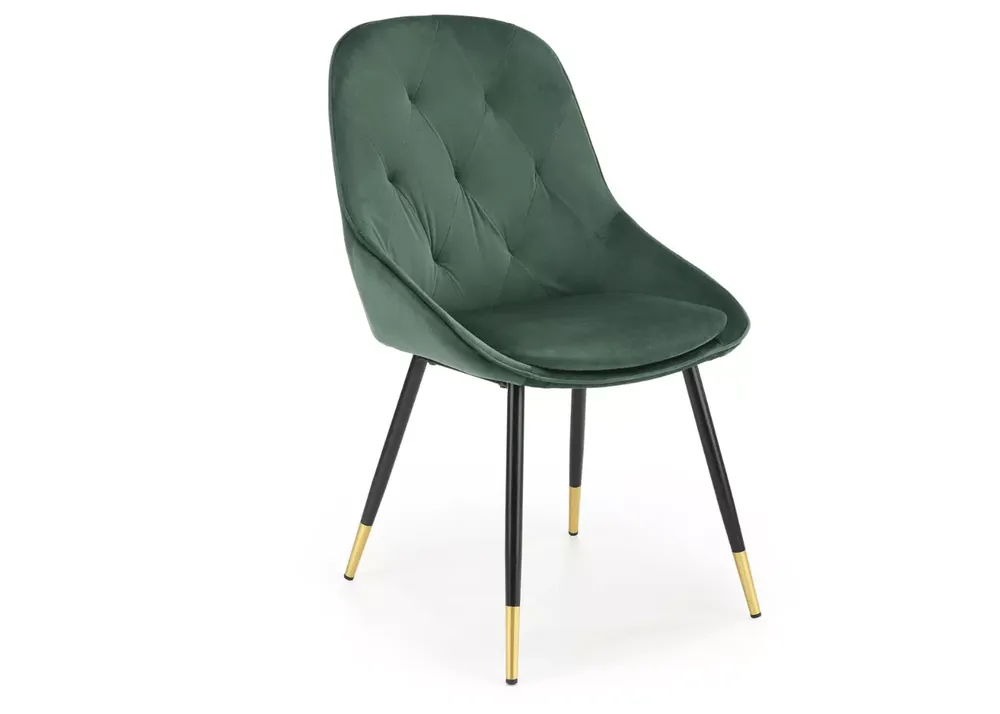Ostatnie sztuki Krzesło Emerald – eleganckie, tapicerowane z nowoczesnym designem, na metalowych nogach