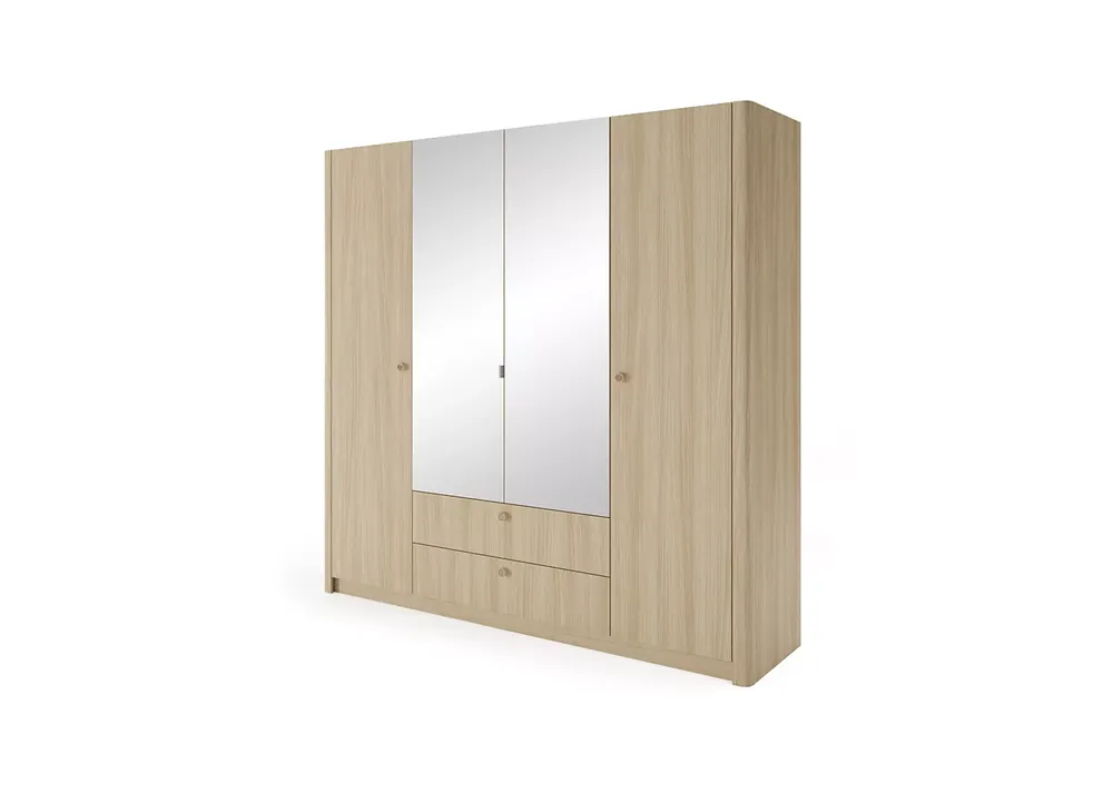 Szafa Limarvi z 4 drzwiami i 2 szufladami - nowoczesny design do sypialni i garderoby Ostatnie sztuki